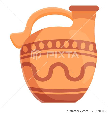 Amphora vessel icon, cartoon style 76770012