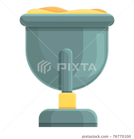 Cauldron paper production icon, cartoon style 76770100