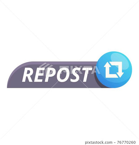 Repost icon, cartoon style 76770260