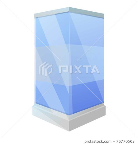 Shower stall corner icon, cartoon style 76770502