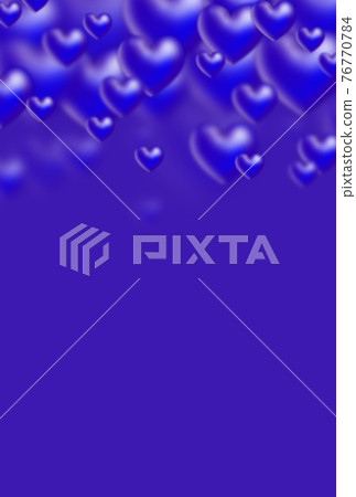 An image of a bubble-like blue-purple three-dimensional heart that springs up like a bubble. An image of a bubble-like blue-purple three-dimensional heart that springs up like a bubble. 76770784