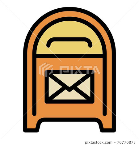 City street mailbox icon, outline style 76770875