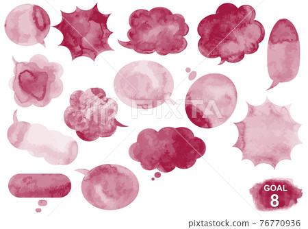 SDGs 目標 8 圖像指定彩色水彩氣球套裝 76770936