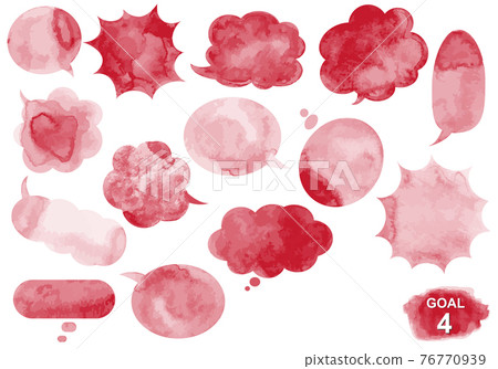 SDGs Goal 4 Image Designated Color Watercolor Balloon Set 76770939