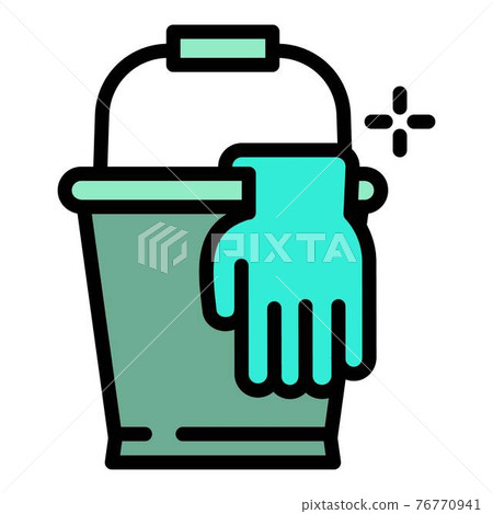 Cleaner bucket icon, outline style 76770941
