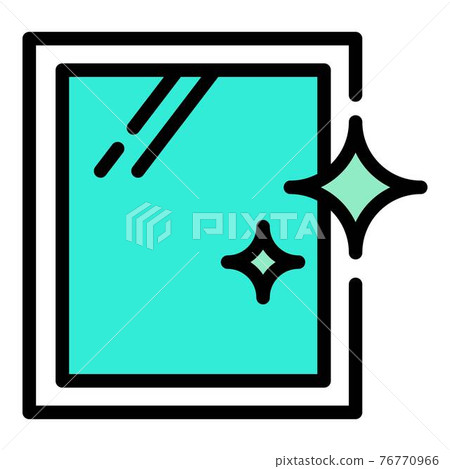 Clean window icon, outline style Clean window icon, outline style 76770966