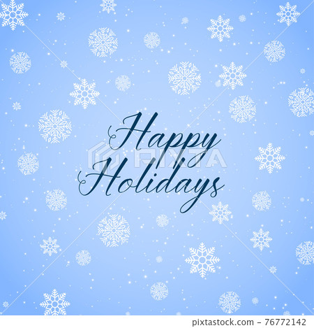 happy holidays background with snowflakes pattern 76772142