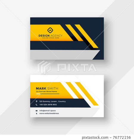 elegant yellow geometric business card design elegant yellow geometric business card design 76772156