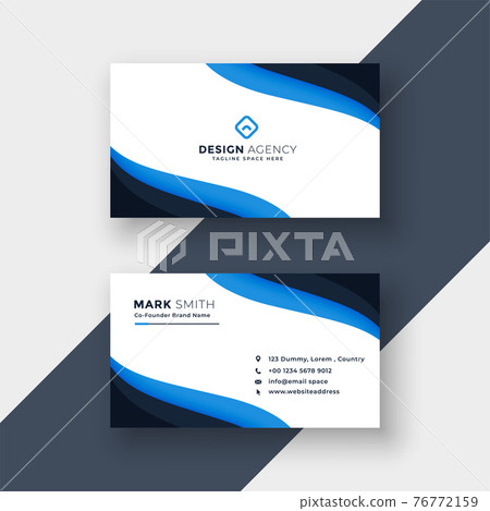 elegant blue modern business card design elegant blue modern business card design 76772159