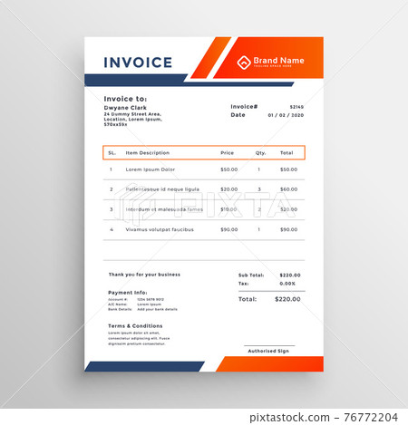 abstract geometric business invoice template abstract geometric business invoice template 76772204