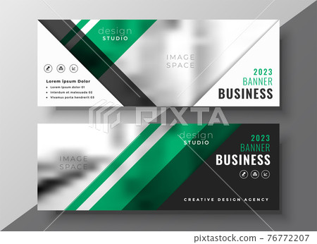 professional green geometric business banner template professional green geometric business banner template 76772207