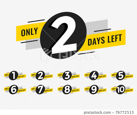 promotional banner with number of days left sign 76772513