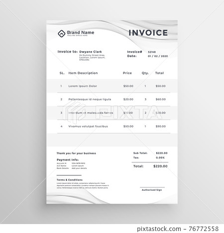 elegant invoice template for your business elegant invoice template for your business 76772558