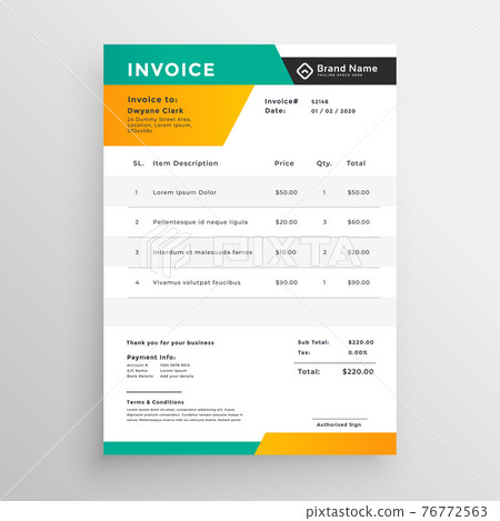 abstract invoice quotation template design abstract invoice quotation template design 76772563