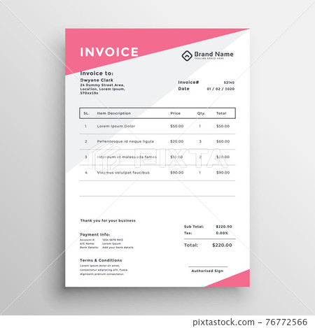 elegant invoice quotation template design elegant invoice quotation template design 76772566