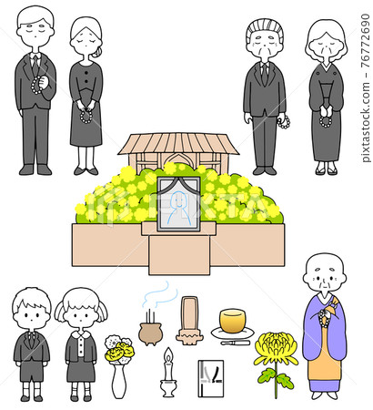 與葬禮相關的簡單插圖 76772690