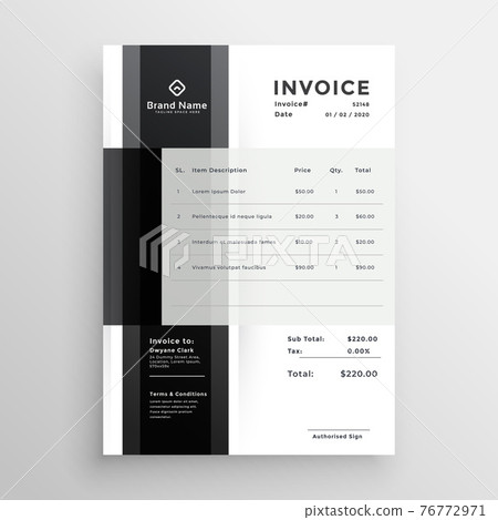 business invoice elegant template design business invoice elegant template design 76772971