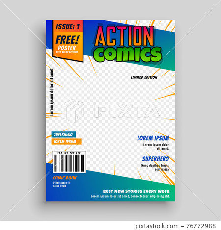 action comic book cover page design 76772988