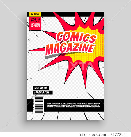 comic magazine book cover template comic magazine book cover template 76772991