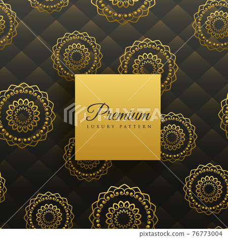 premium golden mandala seamless pattern 76773004