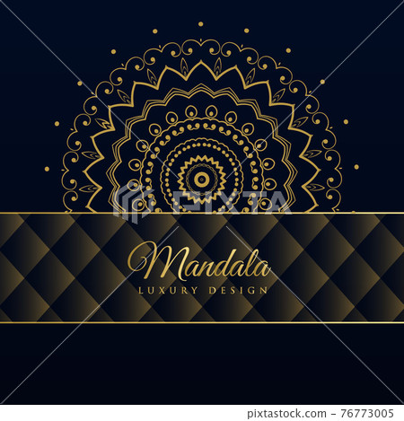 dark luxury mandala pattern background 76773005