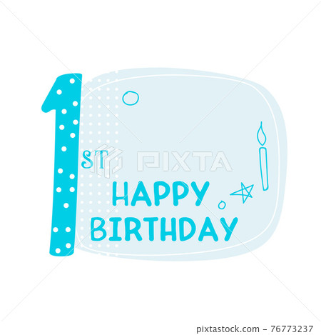 cute first happy birthday card design cute first happy birthday card design 76773237