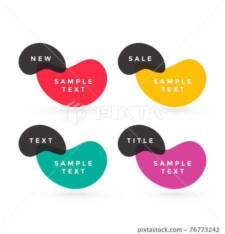 colorful text labels vector design colorful text labels vector design 76773242