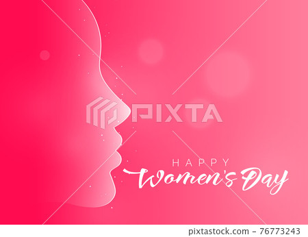 lovely pink happy women's day background 76773243