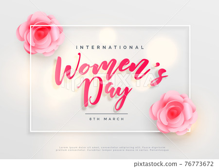 lovely happy women's day international celebration background 76773672