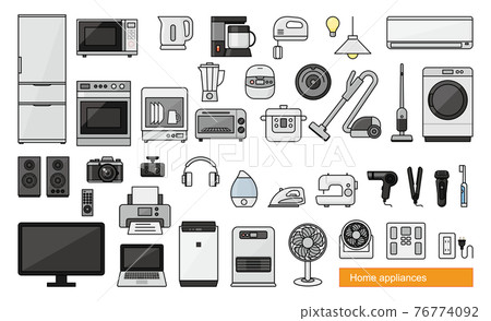 Home electronics icon set 76774092