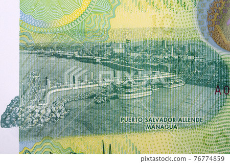 Puerto Salvador Allende in Managua from Nicaragua money Puerto Salvador Allende in Managua from Nicaragua money 76774859
