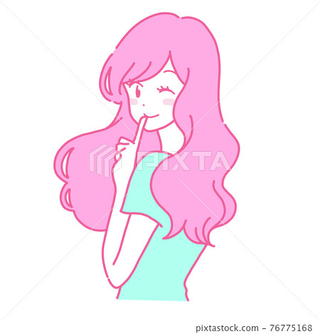 Woman winking 76775168