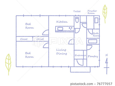 Floor plan illustration_one-story 76777057