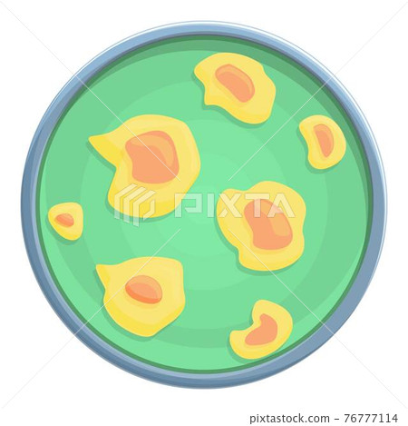 Petri dish biology icon, cartoon style Petri dish biology icon, cartoon style 76777114