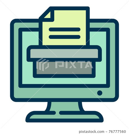 Online vote icon, outline style Online vote icon, outline style 76777560