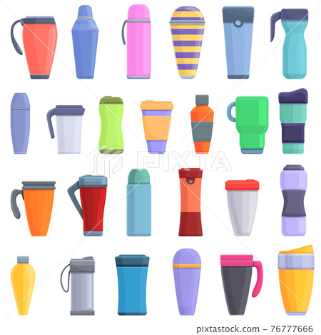 Thermo cup icon, cartoon style 76777666