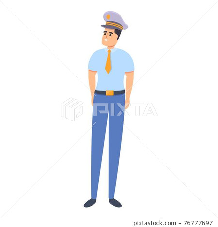 Airplane captain icon, cartoon style Airplane captain icon, cartoon style 76777697