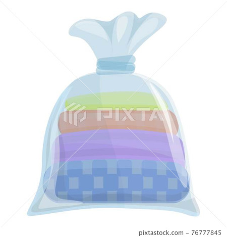 Clothes sack donation icon, cartoon style Clothes sack donation icon, cartoon style 76777845