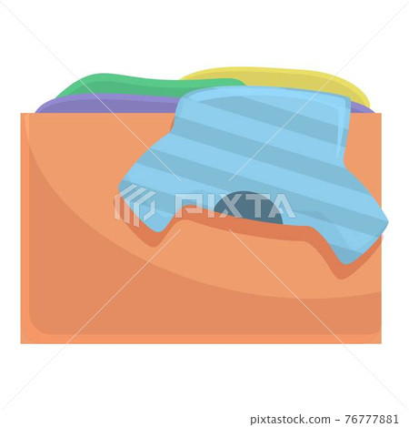 Clothes carton box donation icon, cartoon style Clothes carton box donation icon, cartoon style 76777881