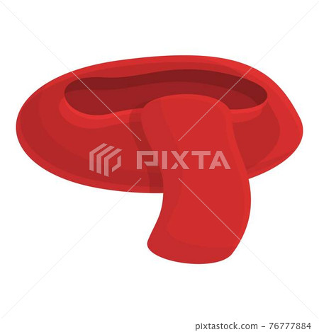 Red scarf donation icon, cartoon style Red scarf donation icon, cartoon style 76777884