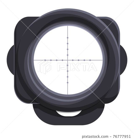 Sniper scope sight icon, cartoon style Sniper scope sight icon, cartoon style 76777951