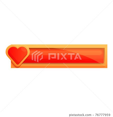 Red heart loading icon, cartoon style 76777959