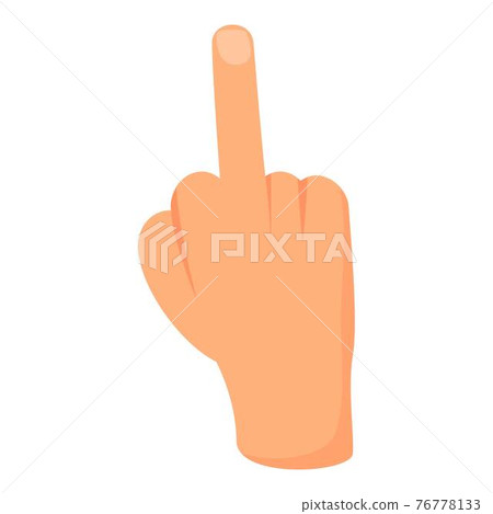 Fuck u hand gesture icon, cartoon style 76778133