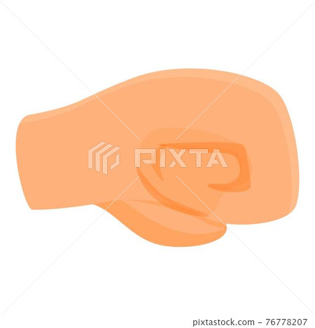 Small fist hand gesture icon, cartoon style 76778207