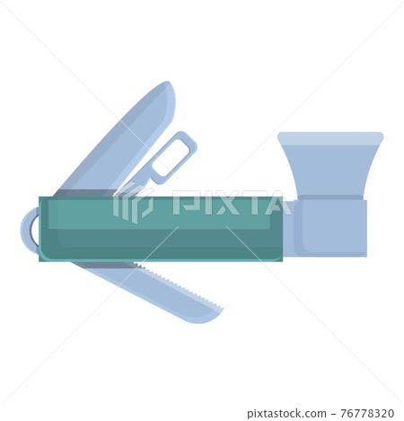 Multitool axe icon, cartoon style 76778320