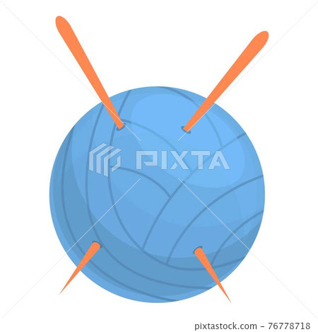Knitting ball icon, cartoon style 76778718