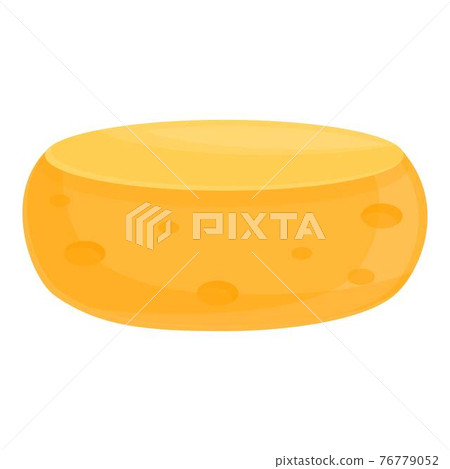 Cheese wheel icon, cartoon style 76779052