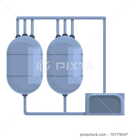Cheese factory icon, cartoon style 76779097
