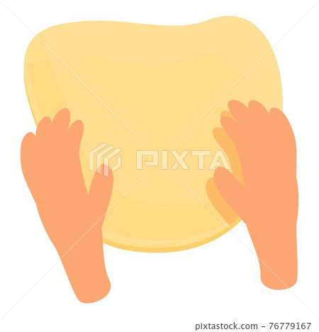 Hands dough icon, cartoon style Hands dough icon, cartoon style 76779167