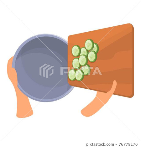 Salad cooking icon, cartoon style Salad cooking icon, cartoon style 76779170